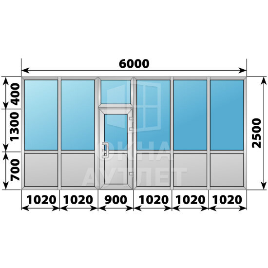 Холодная алюминиевая входная группа 6000×3000 ОА-65806