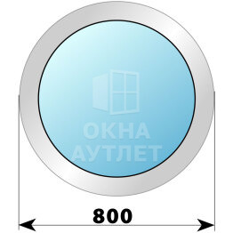 Круглое глухое алюминиевое окно D800 ОА-51533