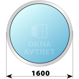 Круглое глухое деревянно-алюминиевое окно D1600 ОА-51365