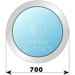 Круглое глухое деревянно-алюминиевое окно D700 ОА-46275