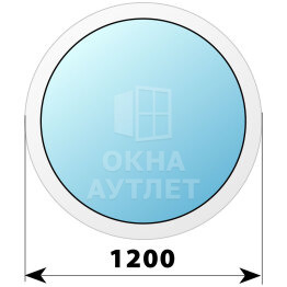 Круглое пластиковое глухое окно D1200 ОА-40336