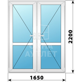 Пластиковая межкомнатная дверь 1650×2200 №4 ОА-33111