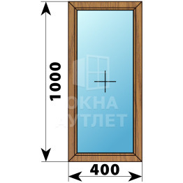 Одностворчатое окно из лиственницы 400×1000 Г ОА-34682