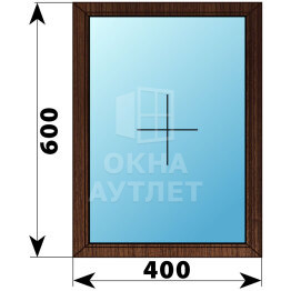 Одностворчатое окно из дуба 400×600 Г ОА-34622