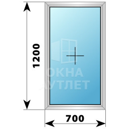 Одностворчатое дерево-алюминиевое окно 700×1200 Г ОА-35207