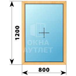 Одностворчатое окно из сосны 800×1200 Г ОА-34754