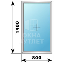 Одностворчатое дерево-алюминиевое окно 800×1400 Г ОА-35687