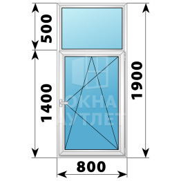 Алюминиевое окно 800×1900 №11 ОА-33954