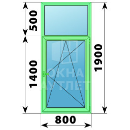 Алюминиевое окно 800×1900 №12 ОА-33978