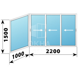 Холодное пластиковое раздвижное остекление 1500×3200 ОА-33576