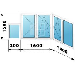 Теплое пластиковое остекление балкона 1500×3300 ОА-33573