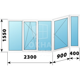 Теплое пластиковое остекление балкона 1550×3700 ОА-33579