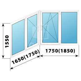 Теплое пластиковое остекление балкона 1550×7000 ОА-33549