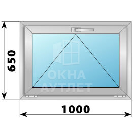 Откидное алюминиевое окно 1000×650 ОА-54112