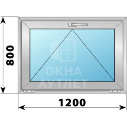 Откидное алюминиевое окно 1200×800 ОА-54331