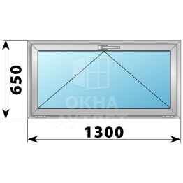 Откидное алюминиевое окно 1300×650 ОА-54388