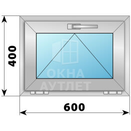 Откидное алюминиевое окно 600×400 ОА-53902