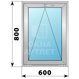Откидное алюминиевое окно 600×800 ОА-53360