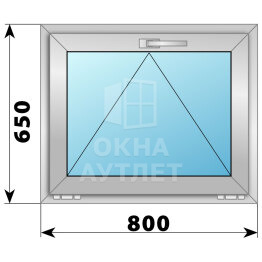 Откидное алюминиевое окно 800×650 ОА-54025