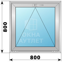 Откидное алюминиевое окно 800×800 ОА-54094