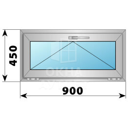Откидное алюминиевое окно 900×450 ОА-53986