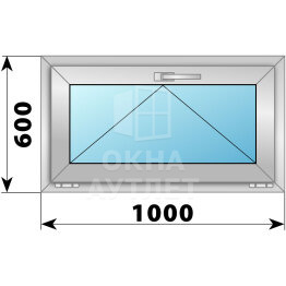 Откидное деревянно-алюминиевое окно 1000×600 ОА-44664
