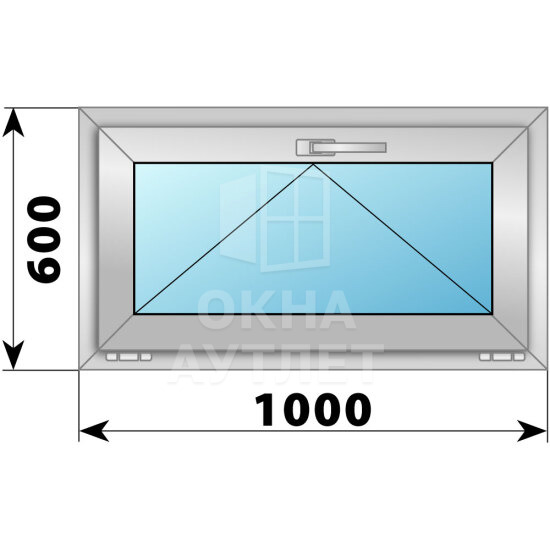 Откидное деревянно-алюминиевое окно 1000×600 ОА-44664