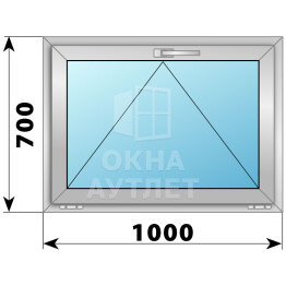 Откидное деревянно-алюминиевое окно 1000×700 ОА-44787