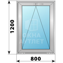 Откидное деревянно-алюминиевое окно 800×1200 ОА-45339