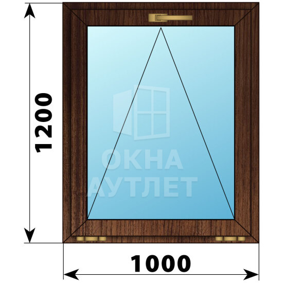 Откидное окно из дуба 1000×1200 ОА-49847
