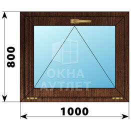Откидное окно из дуба 1000×800 ОА-45549