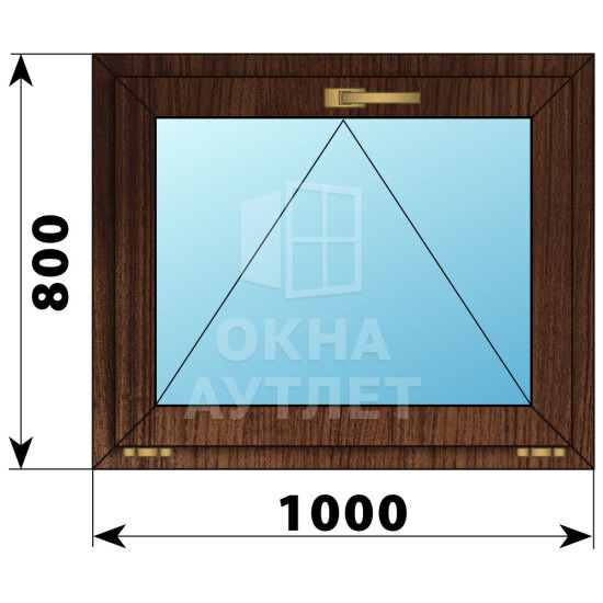 Откидное окно из дуба 1000×800 ОА-45549