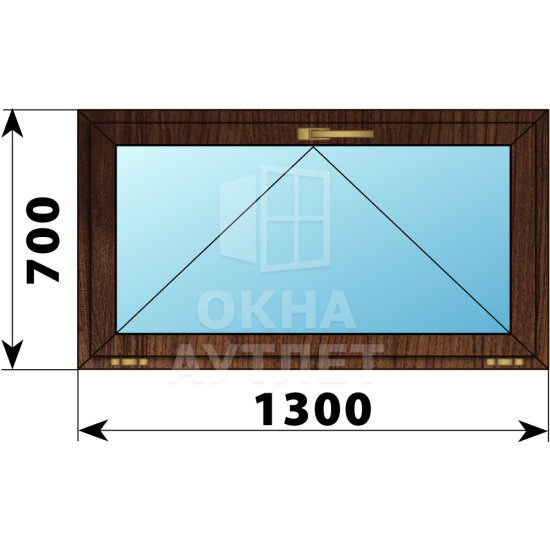 Откидное окно из дуба 1300×700 ОА-45675