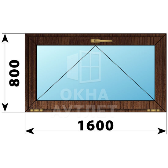 Откидное окно из дуба 1600×800 ОА-46251