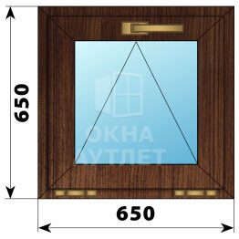 Откидное окно из дуба 650×650 ОА-44742