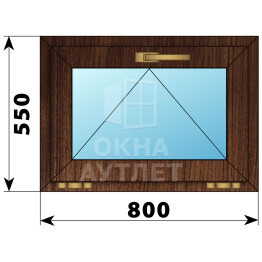 Откидное окно из дуба 800×550 ОА-44832