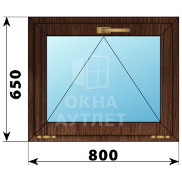 Откидное окно из дуба 800×650 ОА-45000