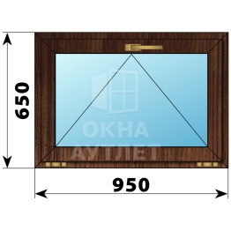 Откидное окно из дуба 950×650 ОА-45243