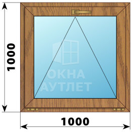 Откидное окно из лиственницы 1000×1000 ОА-45039