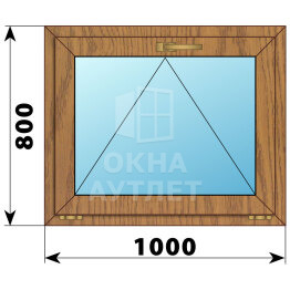 Откидное окно из лиственницы 1000×800 ОА-44790