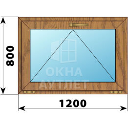 Откидное окно из лиственницы 1200×800 ОА-45006