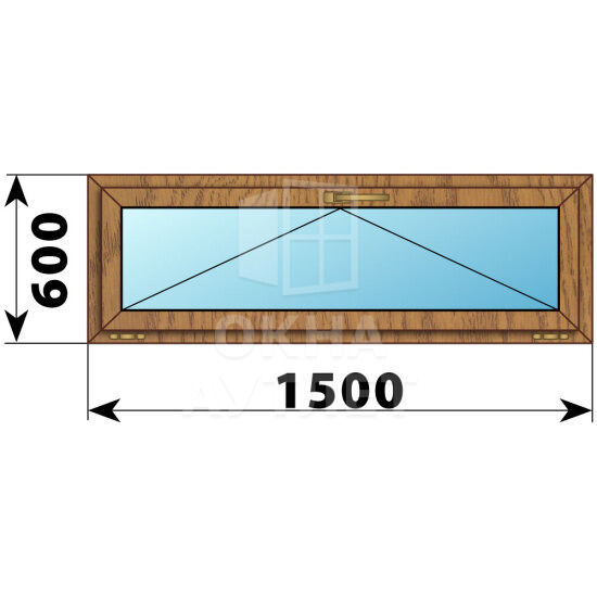 Откидное окно из лиственницы 1500×600 ОА-45075