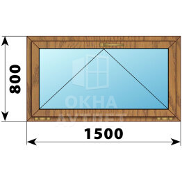 Откидное окно из лиственницы 1500×800 ОА-49412