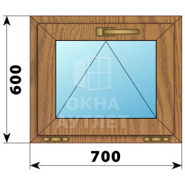 Откидное окно из лиственницы 700×600 ОА-44301