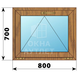 Откидное окно из лиственницы 800×700 ОА-49124
