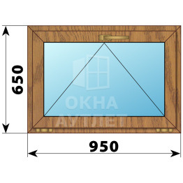 Откидное окно из лиственницы 950×650 ОА-49139