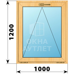 Откидное окно из сосны 1000×1200 ОА-41779