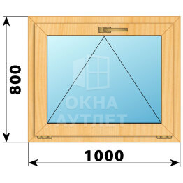 Откидное окно из сосны 1000×800 ОА-41590