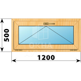 Откидное окно из сосны 1200×500 ОА-41497