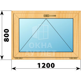 Откидное окно из сосны 1200×800 ОА-41659